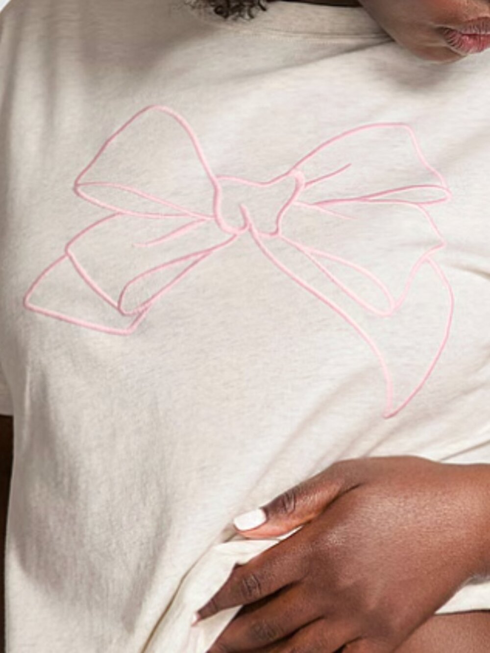 PINK x LoveShackFancy Victoria's Secret Campus Cotton Tee - NWT